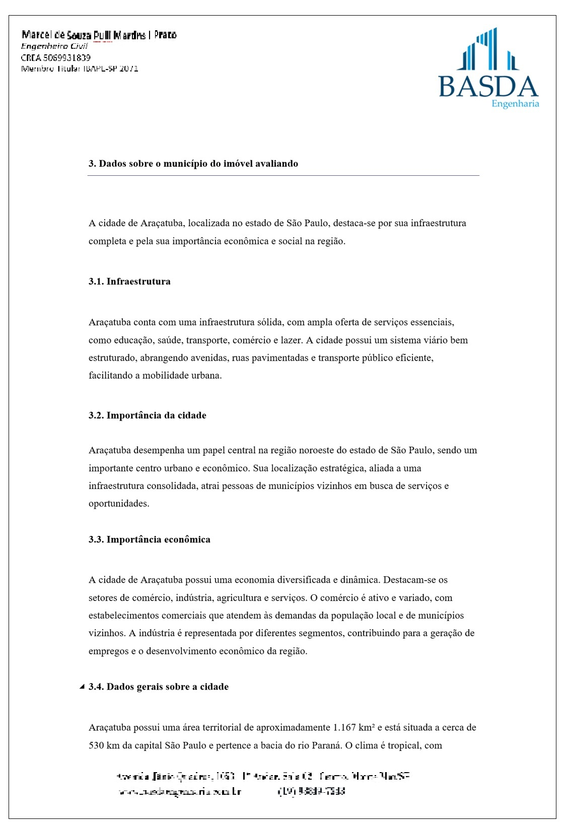 Documentos técnicos BASDA Engenharia